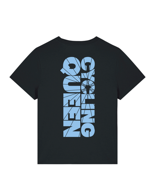 Cycling Queen - T-shirt - Zwart