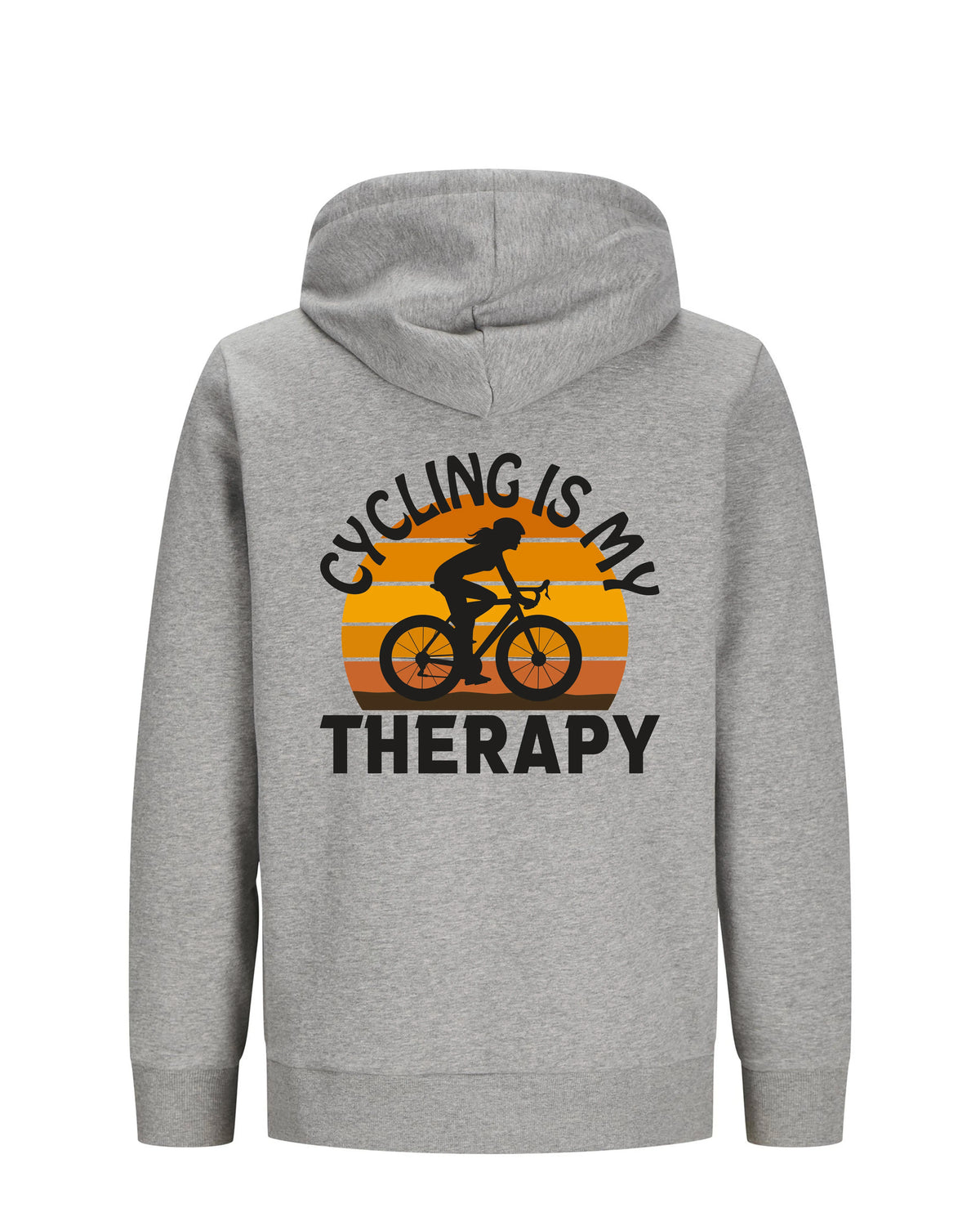 CyclingIsMyTherapy - Grijs Melange Hoodie 300 g/m2