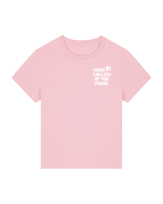 More Cycling Por Favor T-shirt Roze
