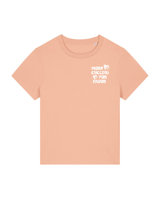 More Cycling Por Favor T-shirt Peach
