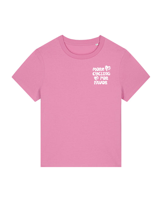 More Cycling Por Favor T-shirt Roze donker