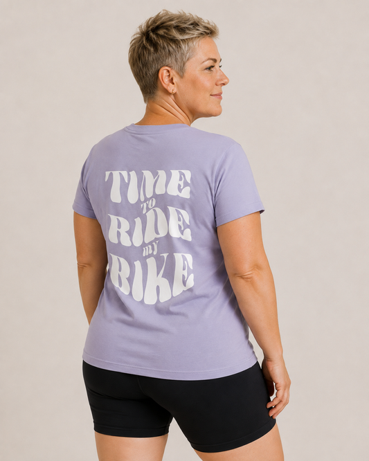 Time To Ride My Bike - T-shirt - Lavendel