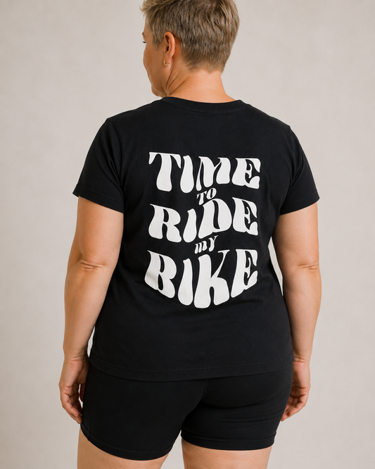 Time To Ride My Bike - T-shirt - Zwart
