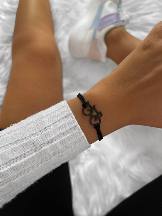 Black Bike Bracelet
