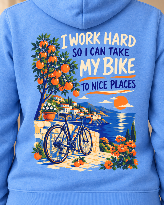 Work hard to Ride my Bike – Hoodie 300g/m - Verschillende kleuren