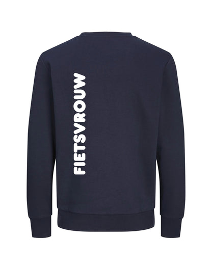 Fietsvrouw - Trui - NavyBlauw