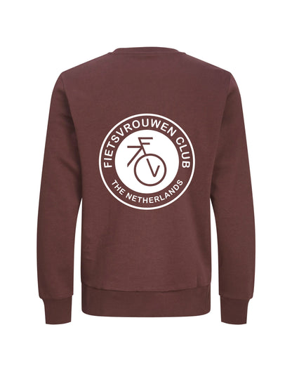 Fietsvrouw Club Logo – Trui – Bruin