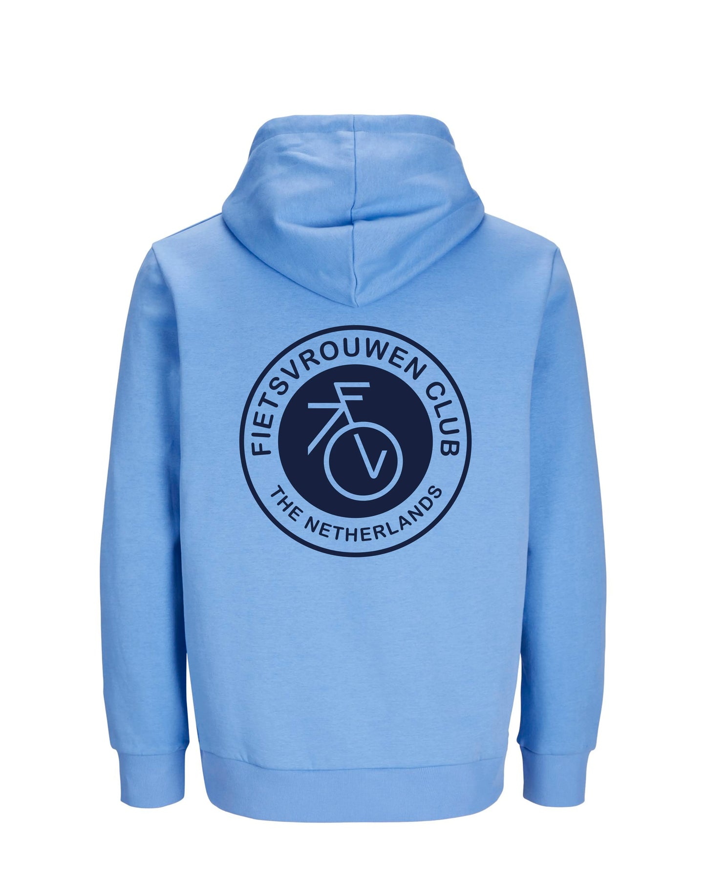 Fietsvrouw Club Logo – Lichtblauw Hoodie 300 g/m2