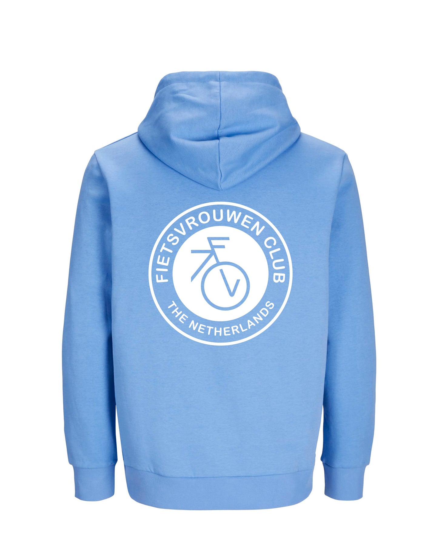 Fietsvrouw Club Logo – Lichtblauw Hoodie 300 g/m2