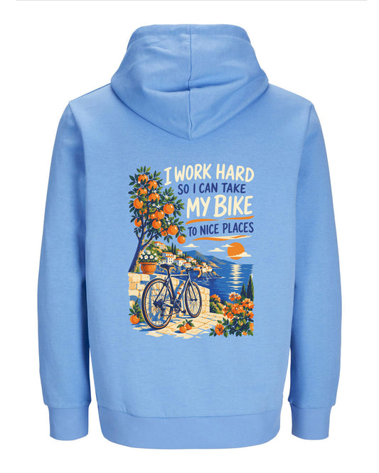 Work hard to Ride my Bike – Hoodie 300g/m - Verschillende kleuren