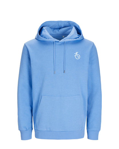 Fietsvrouw Club Logo – Lichtblauw Hoodie 300 g/m2