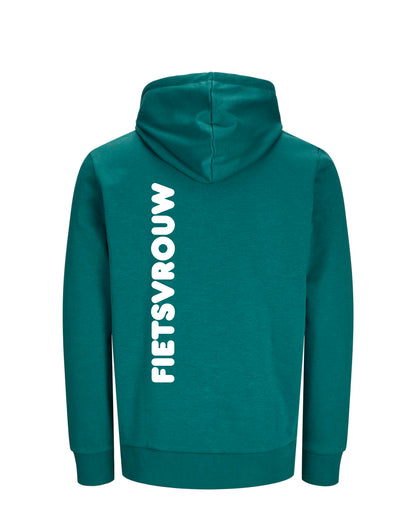 Fietsvrouw - Groen Hoodie 300 g/m2