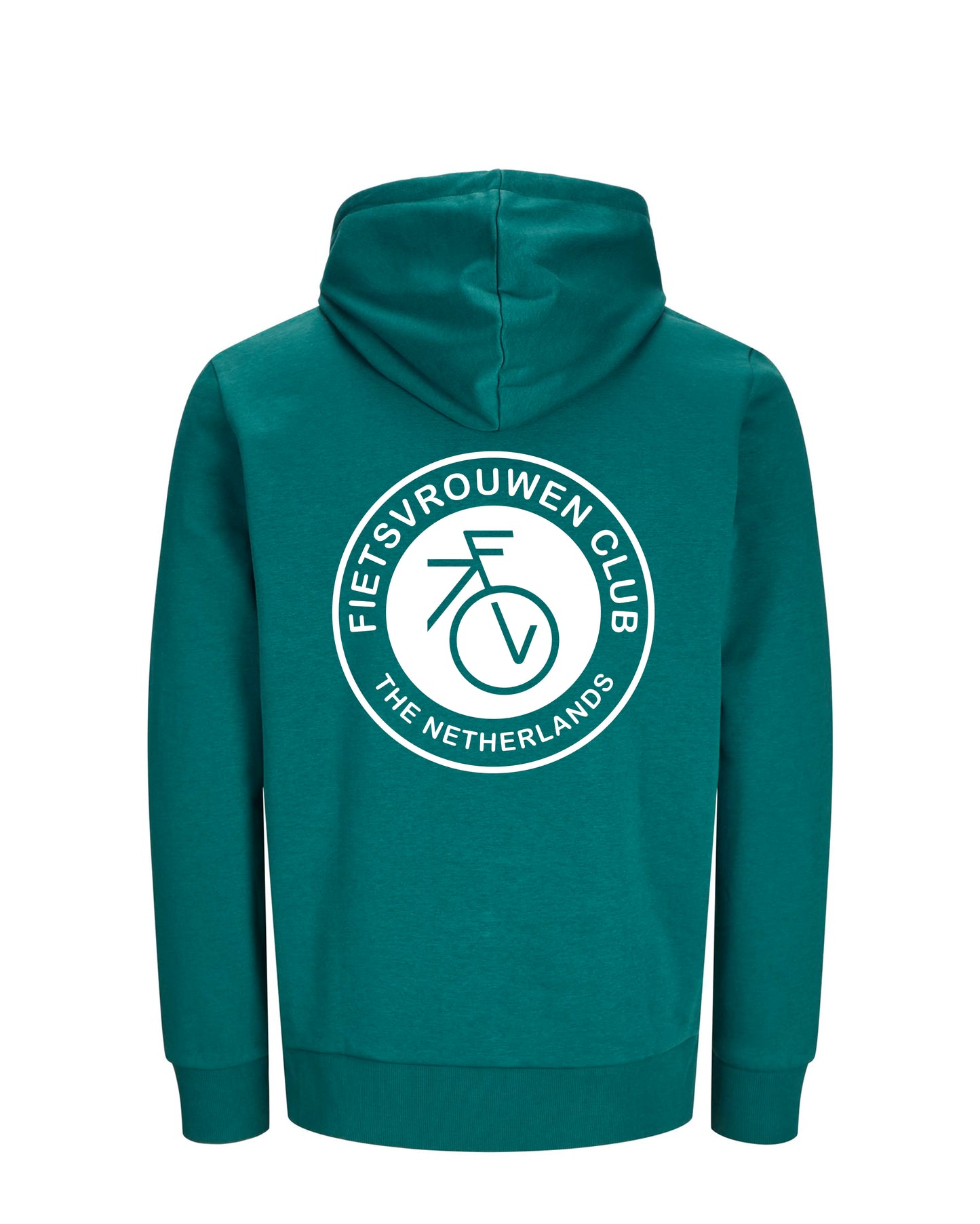 Fietsvrouw Club Logo – Groen Hoodie 300 g/m2