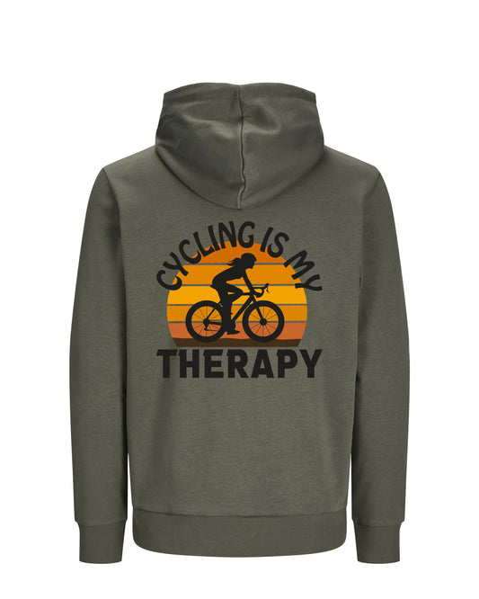 CyclingIsMyTherapy - Groen Hoodie