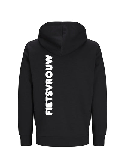 Fietsvrouw - Zwart Hoodie 300 g/m2