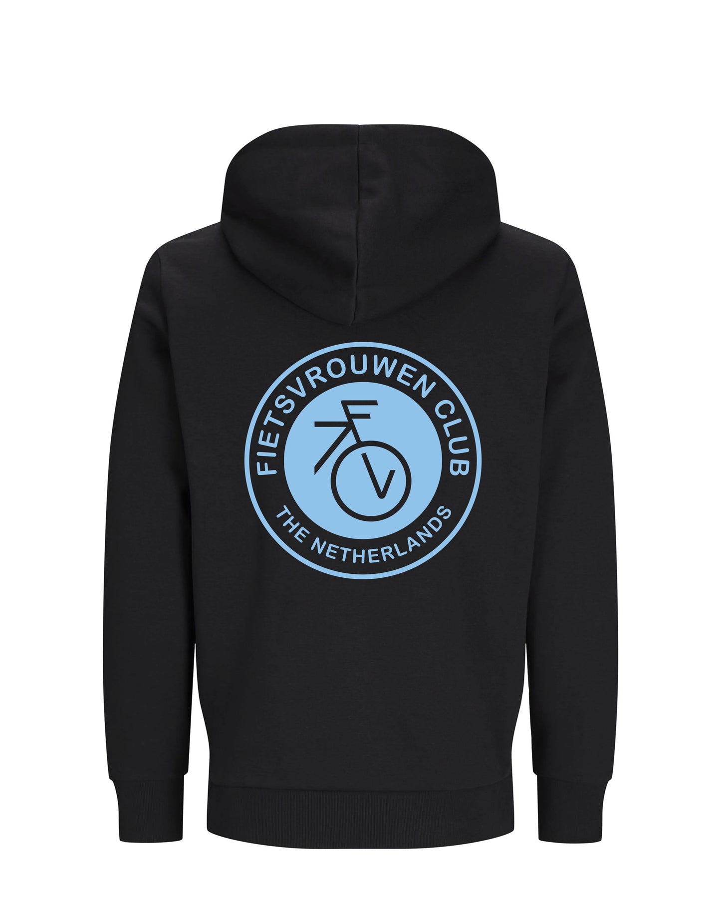 Fietsvrouw Club Logo – Zwart Hoodie 300 g/m2