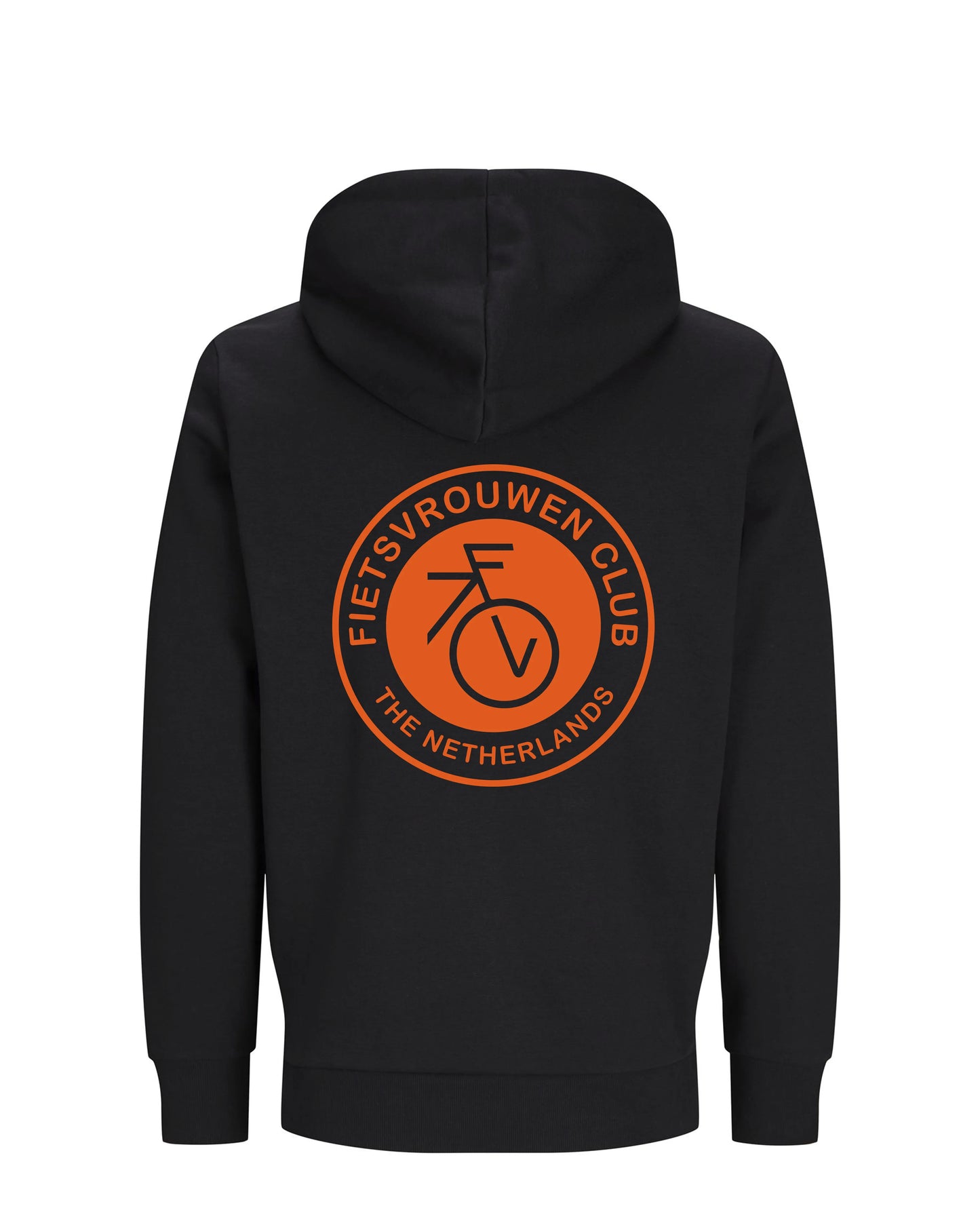 Fietsvrouw Club Logo – Zwart Hoodie 300 g/m2