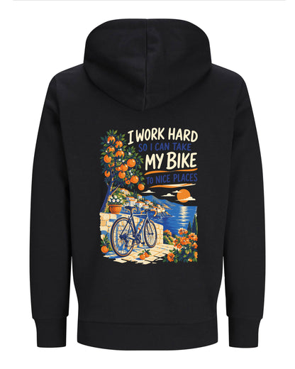 Work hard to Ride my Bike – Hoodie 300g/m - Verschillende kleuren
