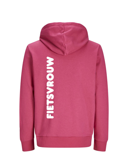 Fietsvrouw - Roze Hoodie 300 g/m2