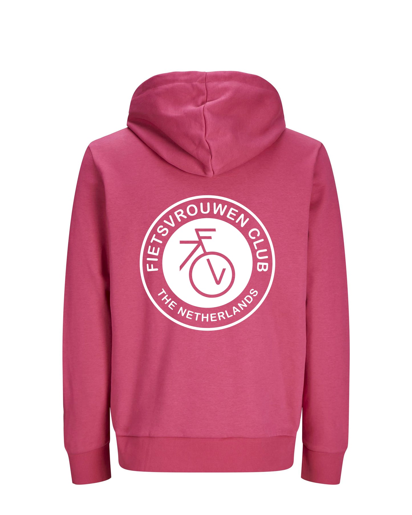 Fietsvrouw Club Logo – Roze Hoodie 300 g/m2