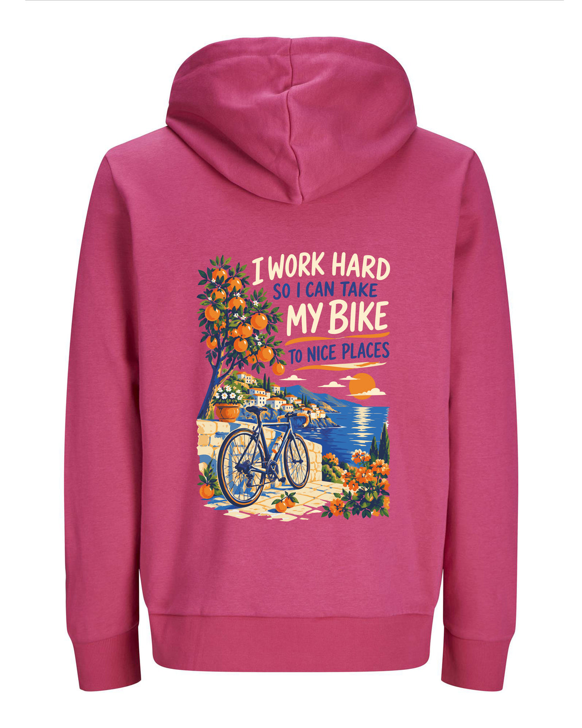 Work hard to Ride my Bike – Hoodie 300g/m - Verschillende kleuren