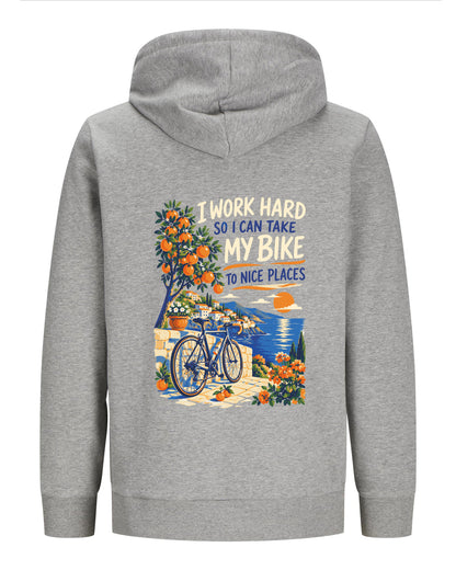 Work hard to Ride my Bike – Hoodie 300g/m - Verschillende kleuren