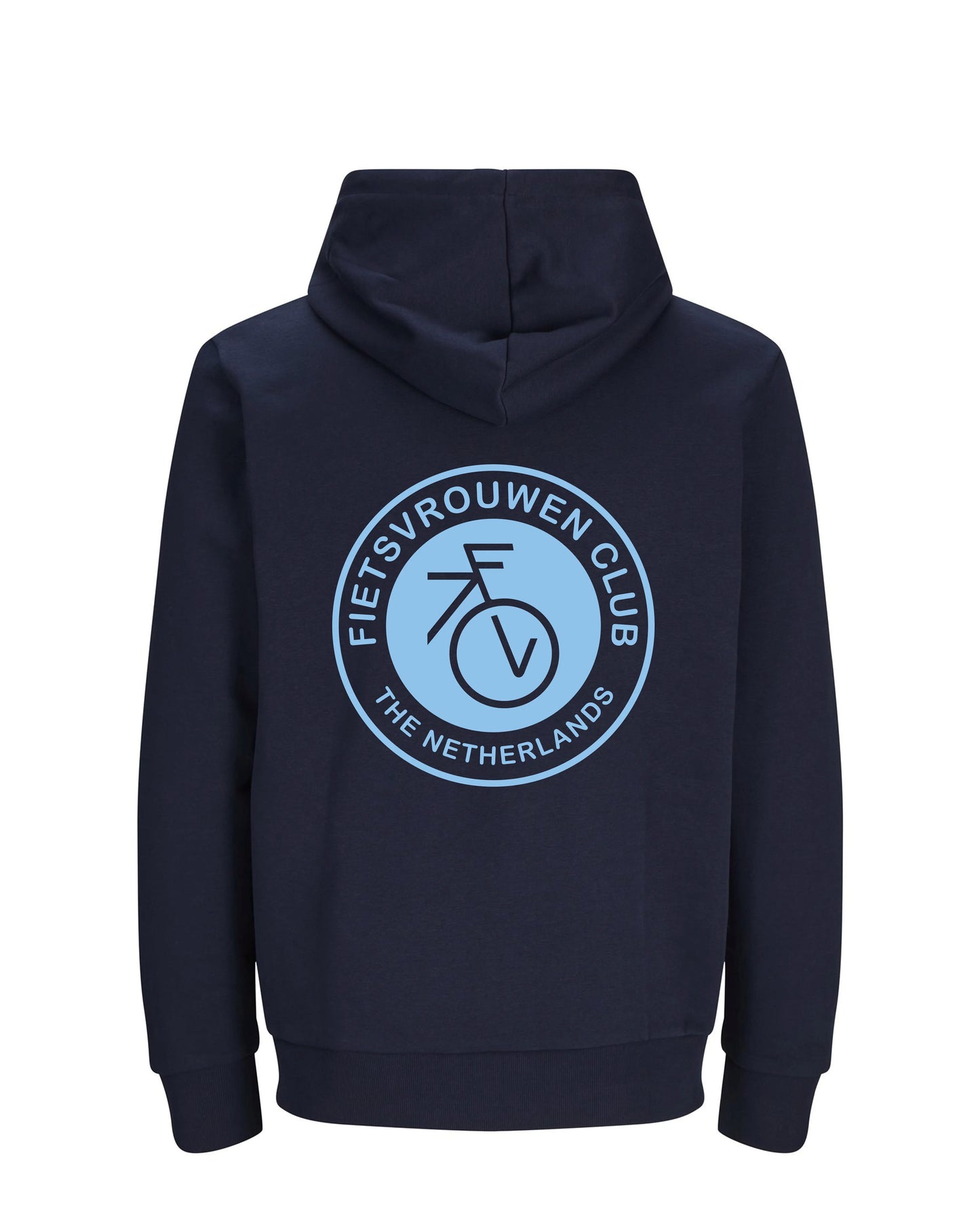 Fietsvrouw Club Logo – Donkerblauw Hoodie 300 g/m2