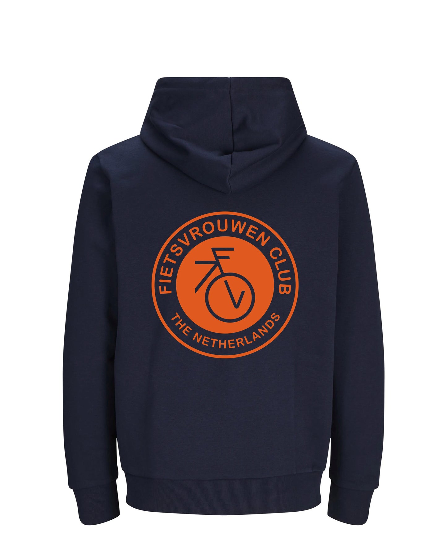 Fietsvrouw Club Logo – Donkerblauw Hoodie 300 g/m2