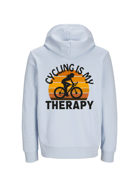 CyclingIsMyTherapy - Lichtblauw Hoodie