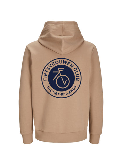 Fietsvrouw Club Logo – Bruin Hoodie 300 g/m2