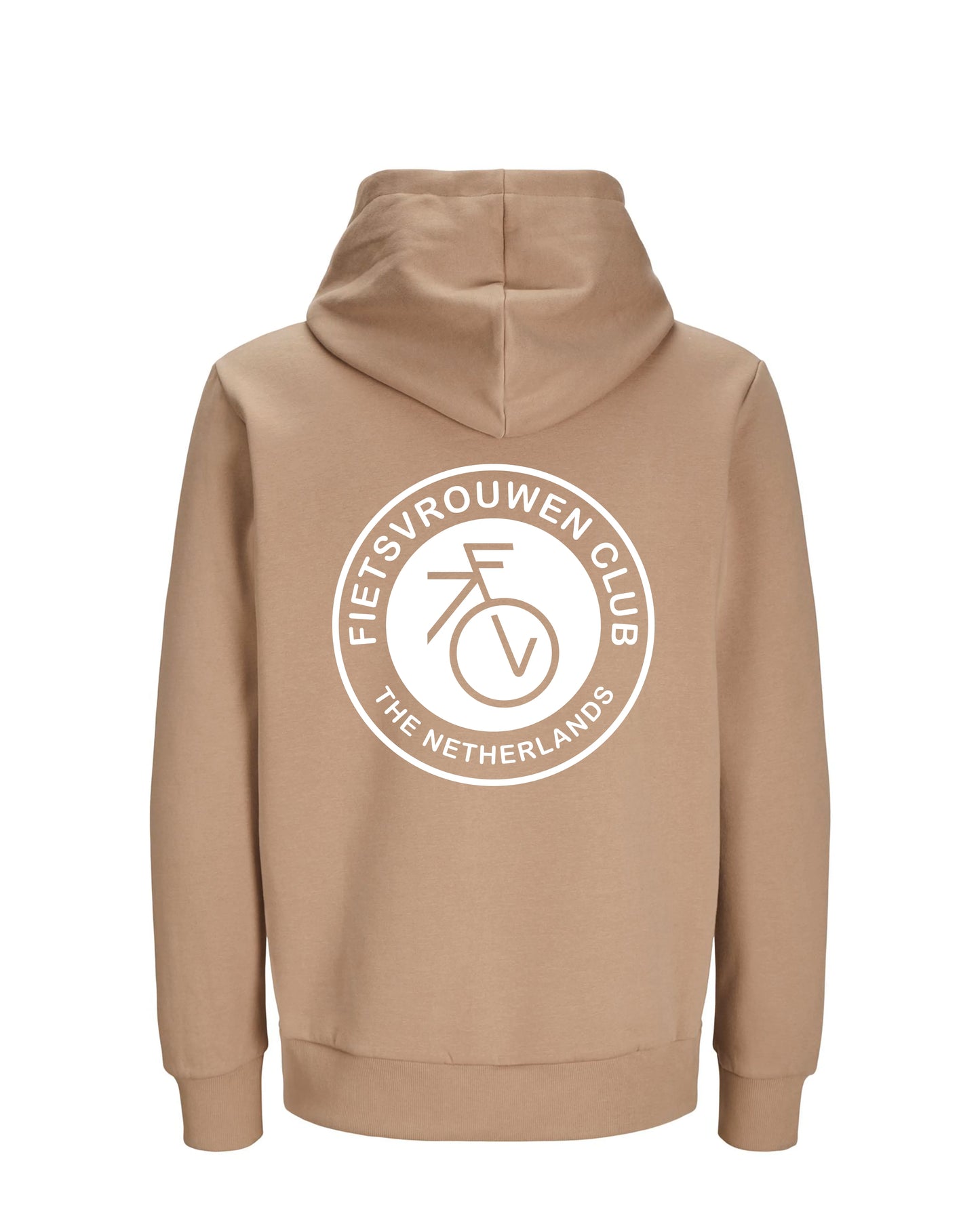 Fietsvrouw Club Logo – Bruin Hoodie 300 g/m2