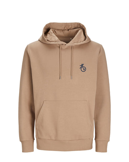 Fietsvrouw Club Logo – Bruin Hoodie 300 g/m2