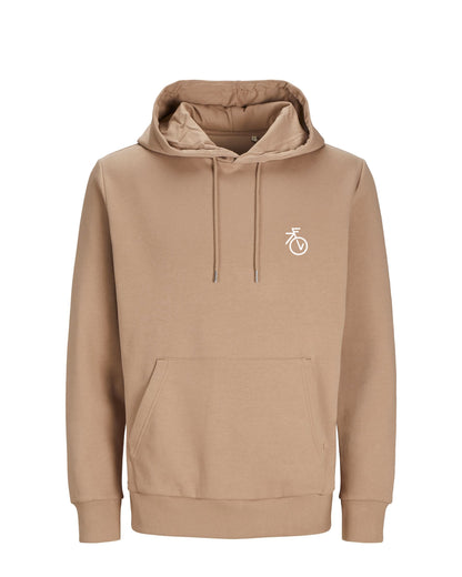 Fietsvrouw Club Logo – Bruin Hoodie 300 g/m2