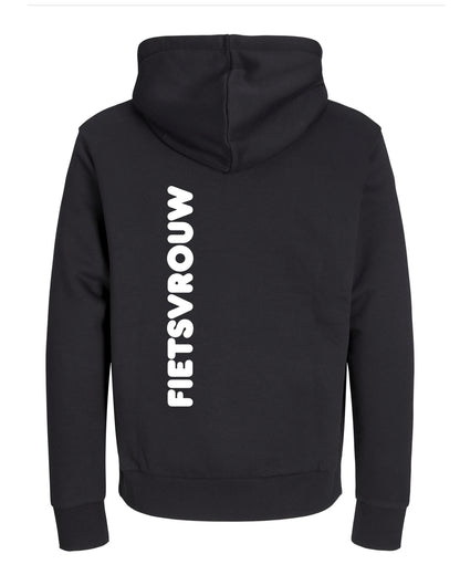 Fietsvrouw -Zwart Hoodie 400 g/m2