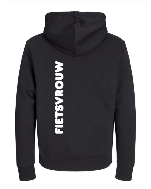 Fietsvrouw -Zwart Hoodie 400 g/m2