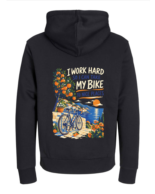 Work hard to Ride my Bike – Hoodie 400g/m - Verschillende kleuren