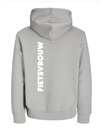 Fietsvrouw -Grijs Hoodie 400 g/m2