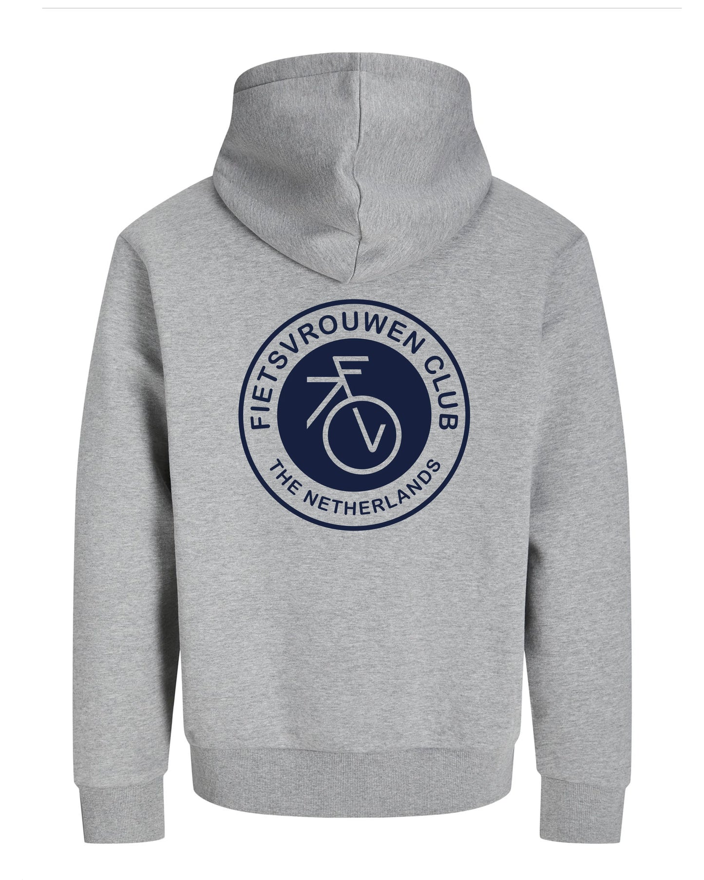 Fietsvrouw Club Logo – Grijs Hoodie 400 g/m2