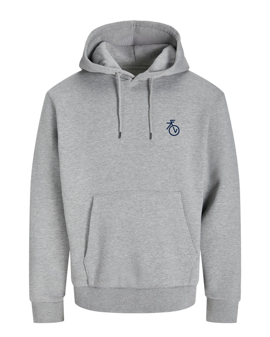 Fietsvrouw Club Logo – Grijs Hoodie 400 g/m2
