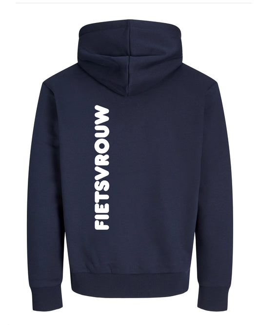 Fietsvrouw -NavyBlauw Hoodie 400 g/m2