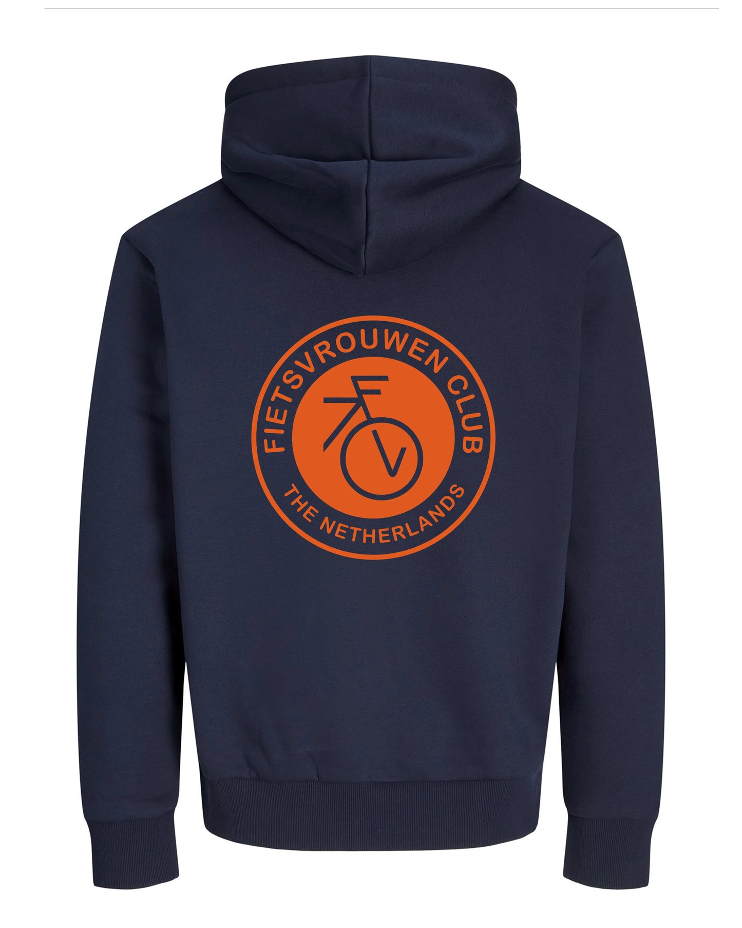 Fietsvrouw Club Logo – Donkerblauw Hoodie 400 g/m2