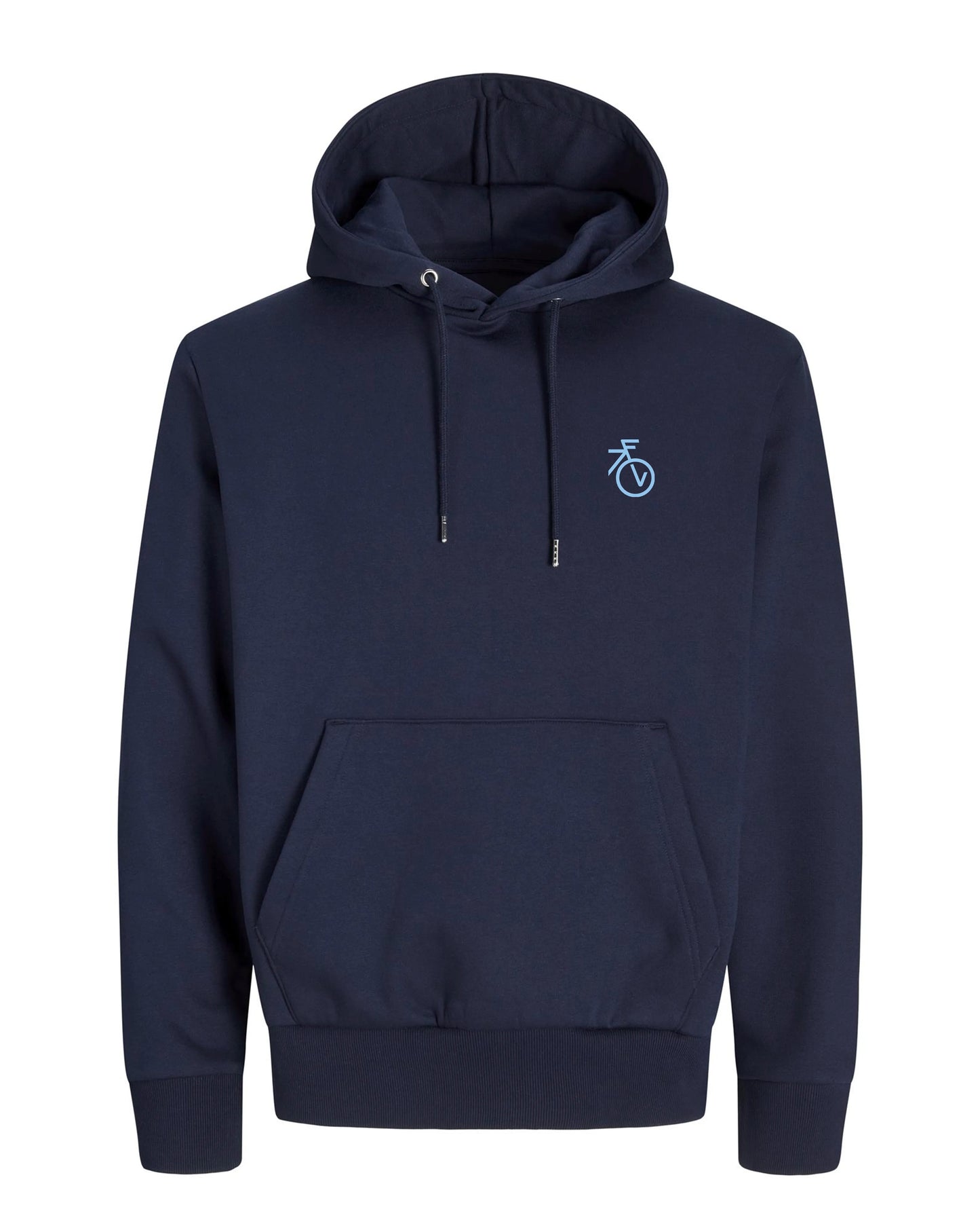 Fietsvrouw Club Logo – Donkerblauw Hoodie 400 g/m2