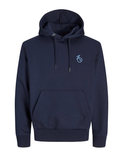 Fietsvrouw Club Logo – Donkerblauw Hoodie 400 g/m2