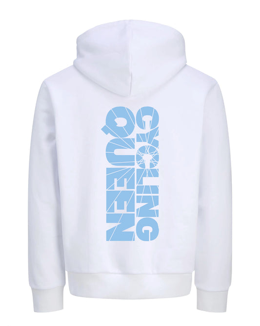 CyclingQueen - Wit Hoodie