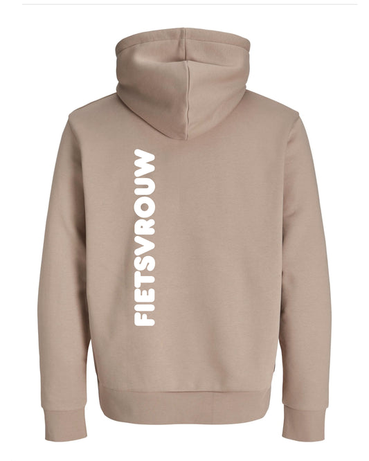 Fietsvrouw -Bruin Hoodie 400 g/m2
