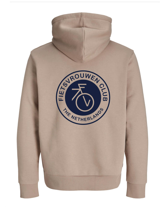 Fietsvrouw Club Logo – Bruin Hoodie 400 g/m2