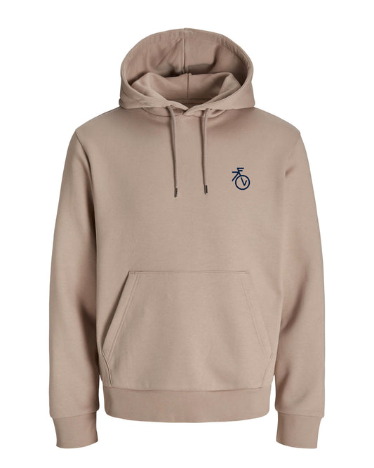 Fietsvrouw Club Logo – Bruin Hoodie 400 g/m2