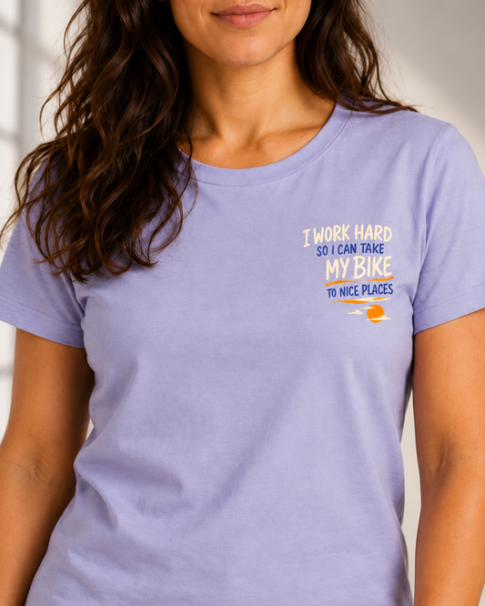 Work hard to Ride my Bike – Tshirt - Verschillende kleuren