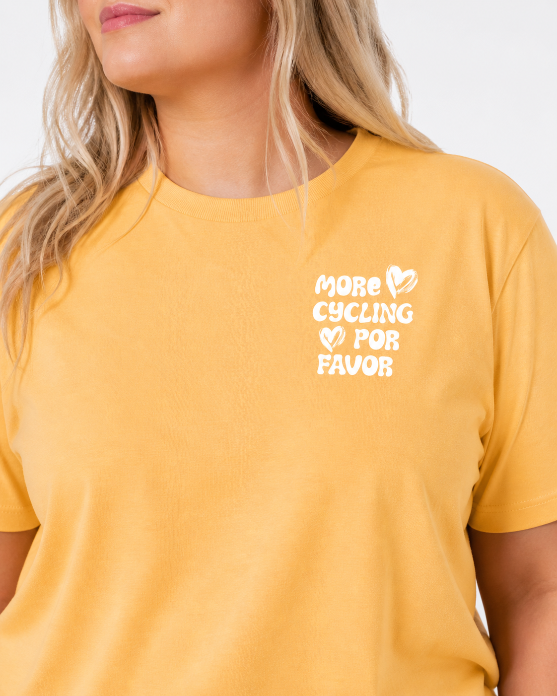 More Cycling Por Favor T-shirt Geel