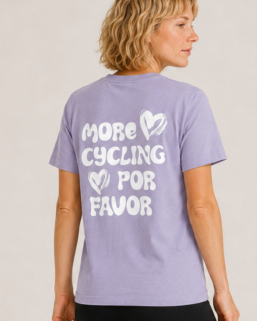 More Cycling Por Favor T-shirt Lavendel